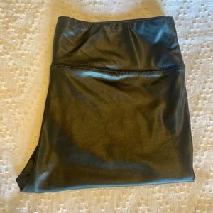 Black leather leggings